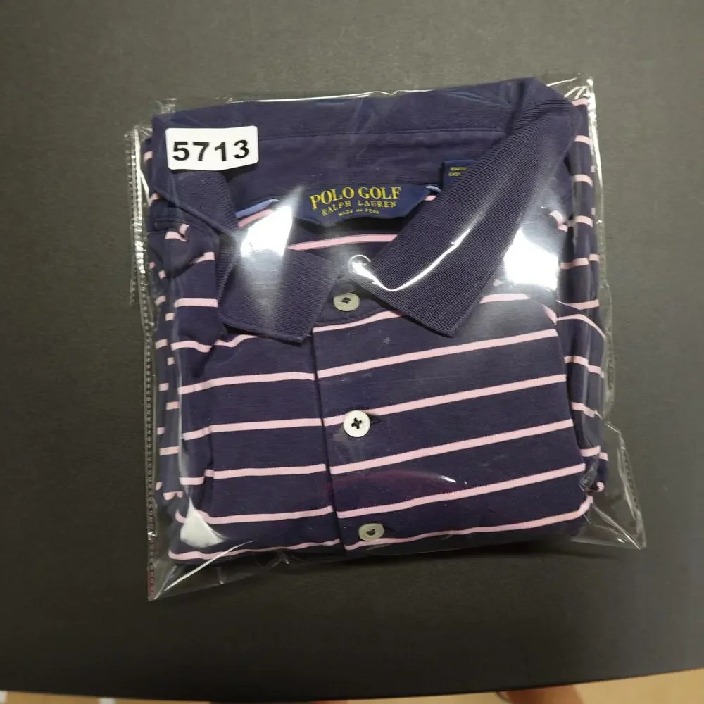 Polo Golf Ralph Lauren Performance Striped Blue Purple‎ Shirt XL Faded